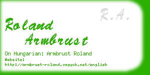 roland armbrust business card